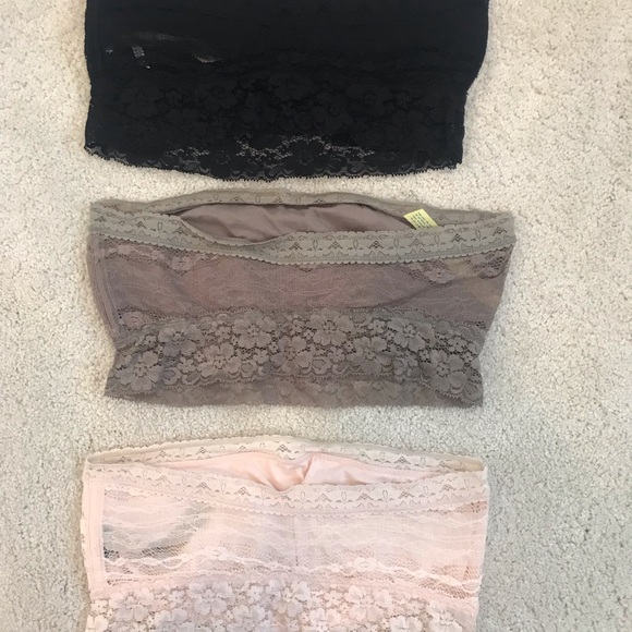 3 Free People Intimately Scallop Lace Bandeau Bralettes - Picture 5 of 8